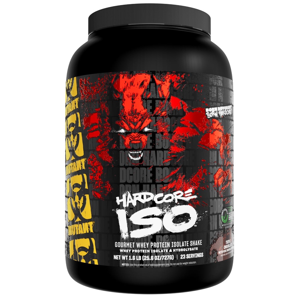 돌연변이 ISO 서지 Whey Protein Powder Acts Fast to Help Recover, Build Muscle, Bulk and Strength, Uses Only Ingredients, 1.6 lb - 트리플 초콜릿