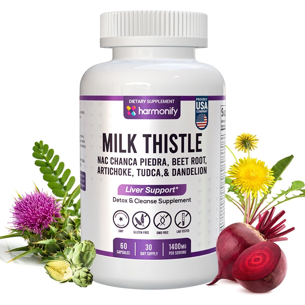 Chanca Piedra, Detox & Cleanse & Repair Supplement, NAC, Beet Root, Artichoke, Dandelion Root, TUDCA Choline 및 Ginger, 30 일 공급과 함께 우유 이틀 Berberine Turmeric
