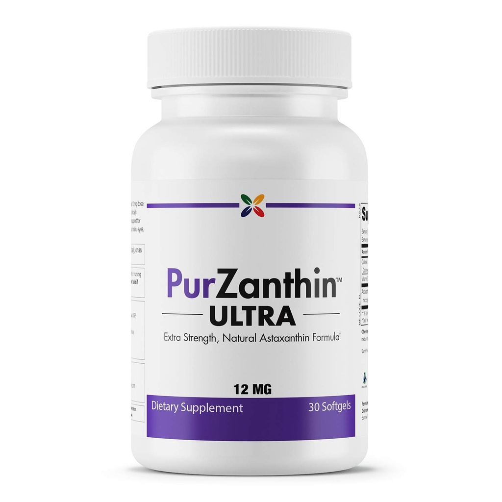 Stop Aging Now PurZanthin Ultra Natural Astaxanthin 12 MG Softgels (1 팩)