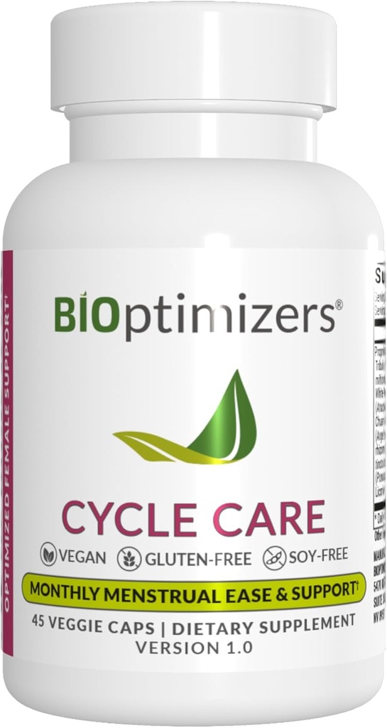 BIOptimizers - 사이클 지원 - 여성을위한 기간 지원 보충 - Bloating and Cramping Menstrual Relief - 45 캡슐