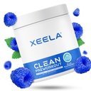 XEELA Pre 운동 분말 - 깨끗하고 테스트 - 지터 무료, 안전하고 자연 - Thermogenic 에너지, 초점 및 지구력 w/Creatine, 유기 카페인 및 식물 기반 시트 (블루 라즈베리)