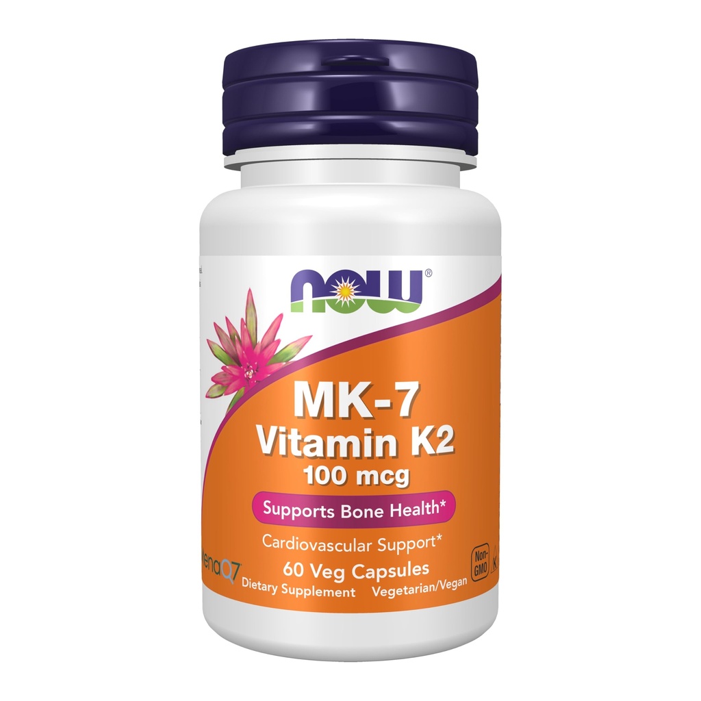 지금 식품 보충제, MK-7 비타민 K-2 100 mcg, 심혈관 지원 *, 지원 뼈 건강 *, 60 Veg 캡슐