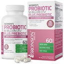 Bronson 여자의 Probiotic 50 억 CFU + Cranberry & D-Mannose와 Prebiotic - 질 건강, 건강한 소화, 면역 기능 및 Urinary Tract 지원, 비 GMO, 60 채식 캡슐