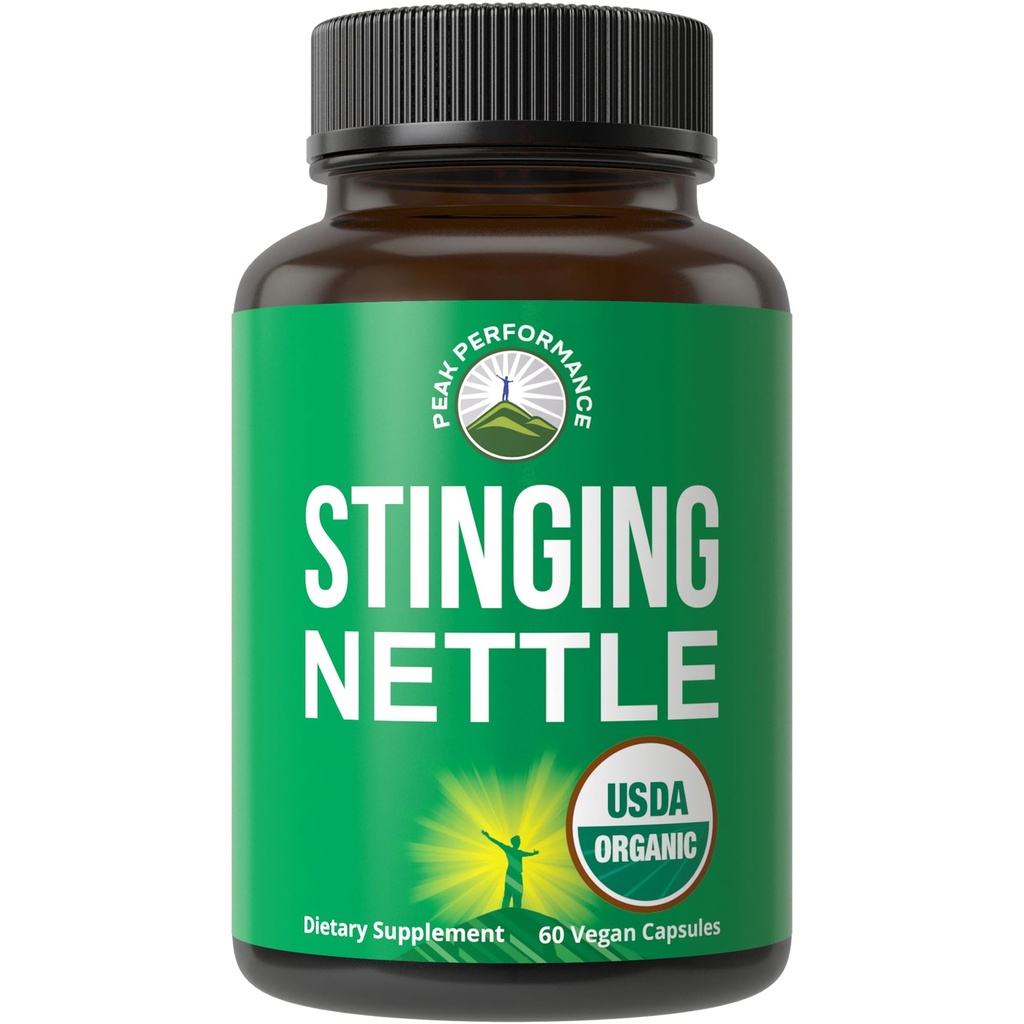 USDA 유기 스팅 Nettle Vegan 캡슐 Prostate, Hair Growth, Allergy에 대한 Sting Nettle Leaf Powder로 제작되었습니다. 뿌리 또는 종자 추출물 보다는 더 나은. 식물 기반 허브 보충 정제, 60 알약