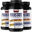 FORCE FACTOR 전립선, 3-Pack, 톱 팔로토와 Beta Sitosterol 보충 남성, 전립선 건강 지원, 크기 지원, 유류 기복, 방광 통제, 감소 야간 유린, 180 Softgels