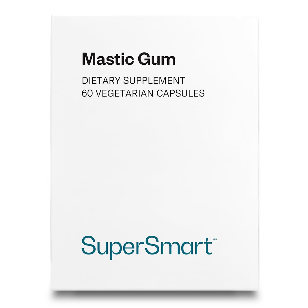 Supersmart Mastic Gum 보충 일 당 2000mg - H. Pylori를 위한 자연적인 Mastic 나무 추출물 | 비 GMO & 글루텐 - 60 채식 캡슐