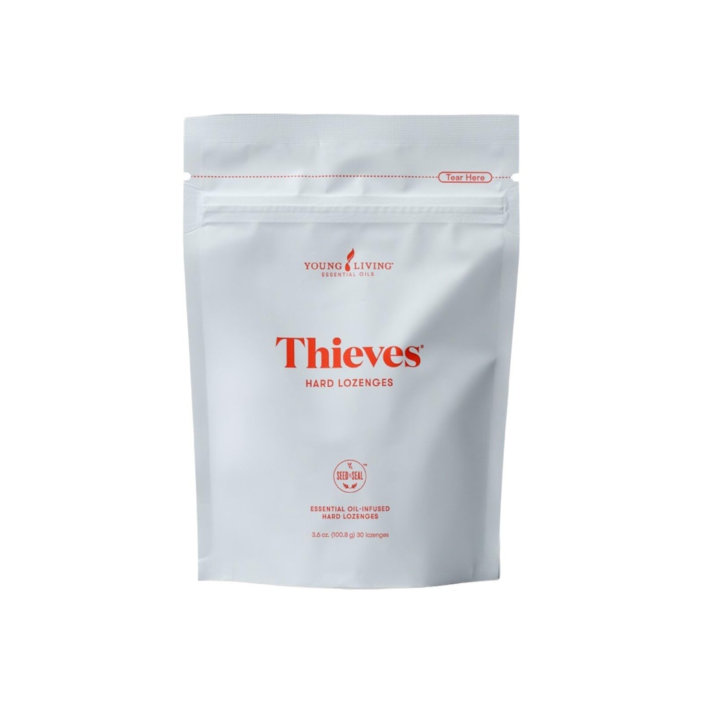 Young Living Thieves Hard Lozenges, 30 ct | 건조용 입 & Sore Throat 용 설탕 프리 릴리프 | Clove, Lemon, Peppermint Essential Oils | Stomach에 대한 젠틀