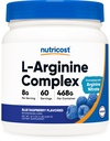 Nutricost L-Arginine Complex (블루 라즈베리, 60 서빙) - 글루텐 무료, 비 GMO