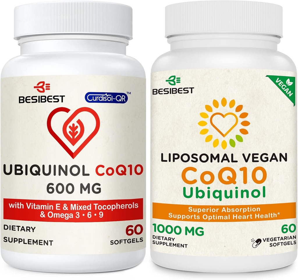 1000mg Liposomal CoQ10 Ubiquinol 보충교재 1PCS를 가진 CoQ10 600mg 1PCS 뭉치