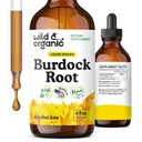 Wild & Organic Burdock Root Tincture - Antioxidant, Detox, Digestive Support - Burdock Root Herb Drops - Vegan, Sugar & Alcohol-Free - 4 fl oz의 액체 보충