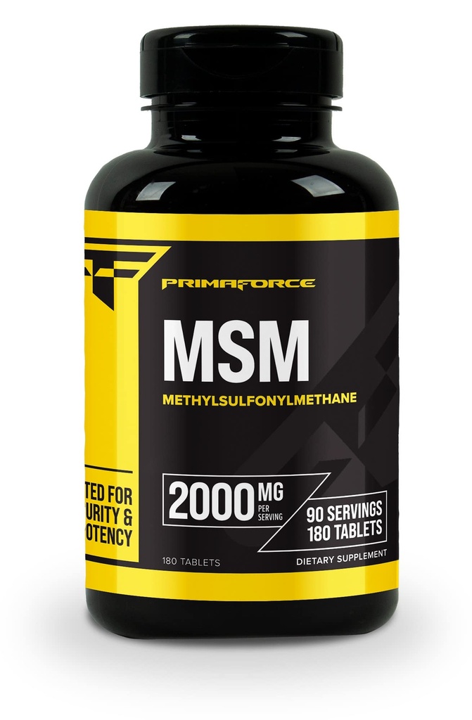 Primaforce MSM 정제 2000mg 서빙, 180 정제, 90 서빙