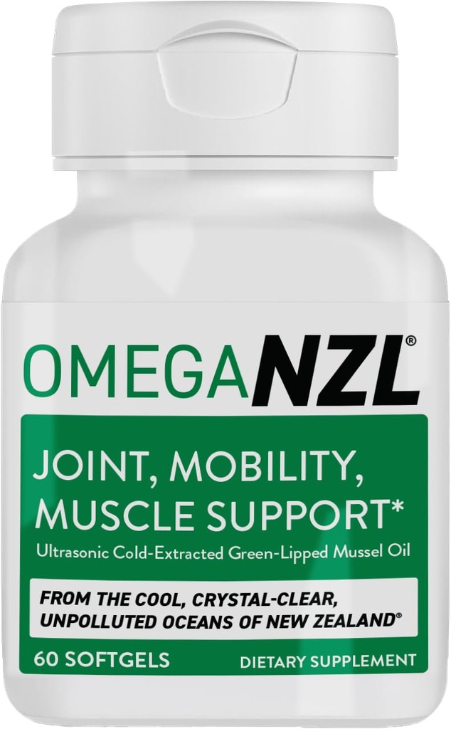본래 Omega-3 합동 지원 보충교재, 제일 자연적인 근육 기복, 녹색 Lipped Mussel 기름, 60 Softgels, 물고기 없음 aftertaste