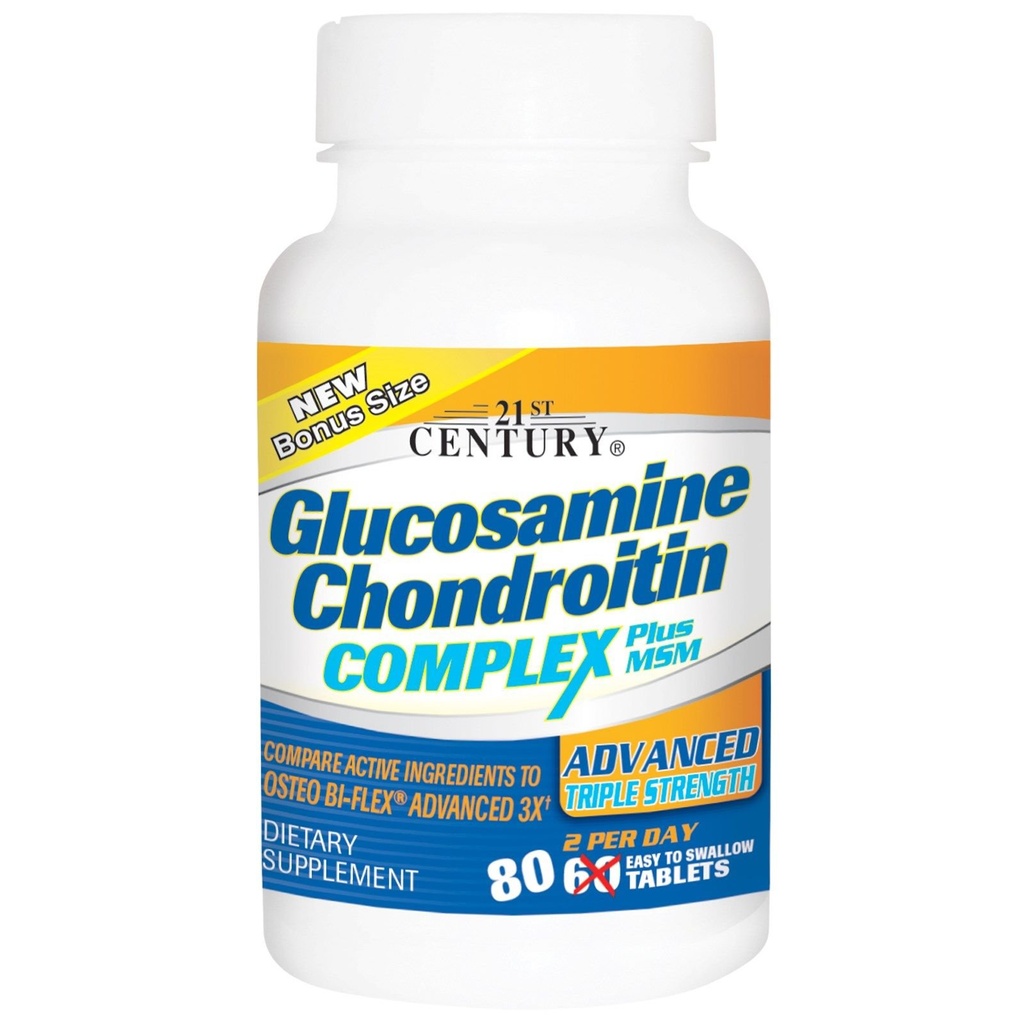 Glucosamine Chondroitin Complex Plus MSM, 고급 트리플 강도, 60