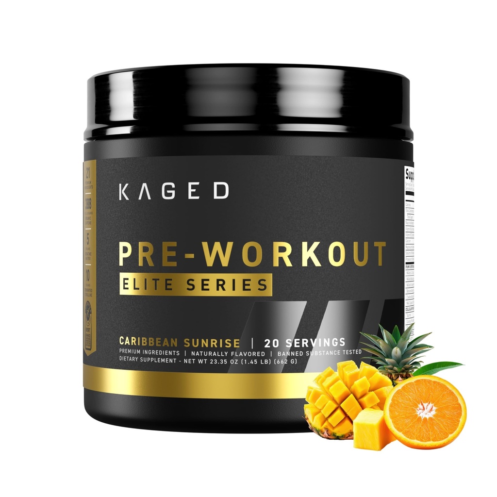 에너지, 초점, 펌프 L-Citrulline, Beta Alanine, Creatine & 유기 카페인 일출의 388mg를 위한 나이 든 전 운동 분말 전 운동 엘리트