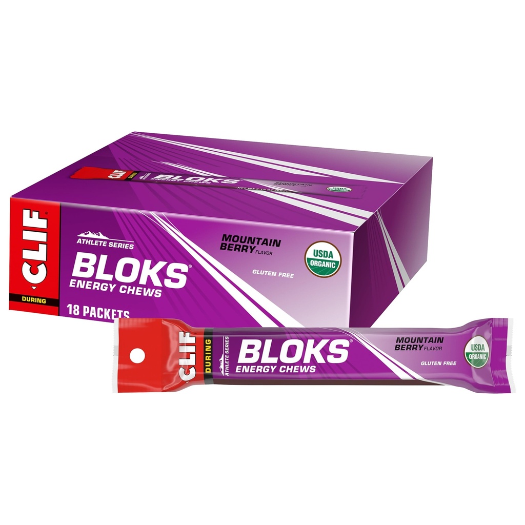 CLIF BLOKS - 산 Berry 맛 - 에너지 Chews - 비 GMO - 공장 기반 - 사이클링 및 실행을위한 빠른 연료 - 빠른 탄수화물 및 전해질 - 2.12 oz. (18 개)