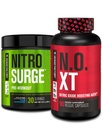 Jacked Factory Nitrosurge는 Blue Raspberry & N.O. XT Nitric Oxide Booster의 사전 운동을 남성 및 여성용