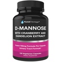 모자 당 600mg D-Mannose 분말을 가진 D Mannose 캡슐 - Bladder, Urinary Tract 및 UTI 지원 - 120 Veggie 모자에 원조에 추가된 Cranberry와 Dandelion 추출물