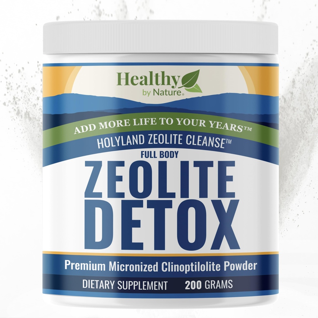 HolyLand Zeolite Cleanse - Zeolite Detox Powder (7.05oz 200 Gram) - Clinoptilolite Natural 활성 - Micronized 0-25 - 여성을위한 전체 바디 데톡스, 남성 - 에너지, 초점, 면역성, 과트 건강