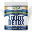 HolyLand Zeolite Cleanse - Zeolite Detox Powder (7.05oz 200 Gram) - Clinoptilolite Natural 활성 - Micronized 0-25 - 여성을위한 전체 바디 데톡스, 남성 - 에너지, 초점, 면역성, 과트 건강