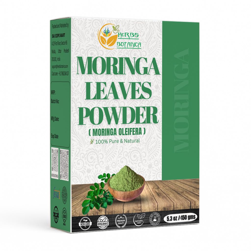 허브 Botanica Moringa 잎 분말은 oleifera 순수한 우수한 인도 분말 자연적인 신선한 아침 음료 비타민 및 면역 비타민 Superfoods 5.3oz를 남겨두었습니다 제품정보