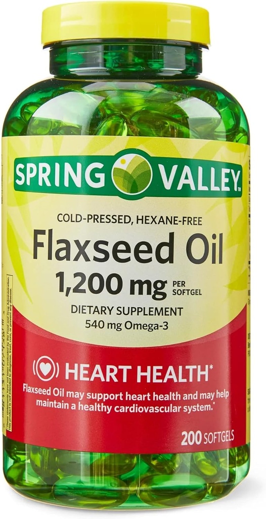 LLK Flaxseed 기름 Softgels 규정식 보충교재, 1,200 mg, 200 조사