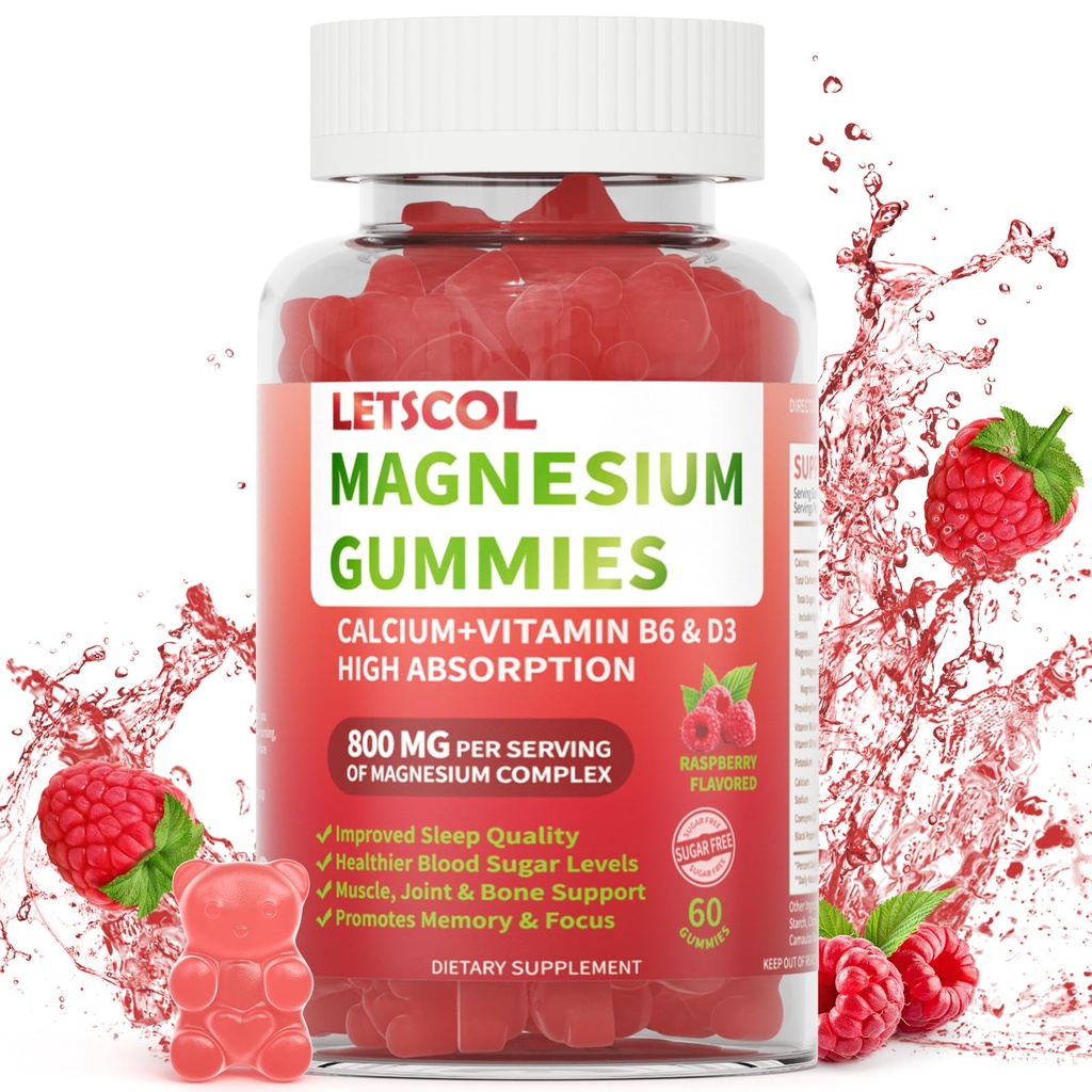 마그네슘 글리세라이드 Gummies 800mg 서빙 당, 마그네슘 말레이트를 가진 설탕 자유로운 마그네슘 보충교재, 칼슘, 비타민 D3, B6, 성인 아이를 위한 CoQ10
