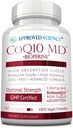 승인 된 과학 ® CoQ10 MD - 추가 강도 300mg 순수 CoQ10 빠른 흡수를위한 BioPerine® - 최적의 지원 - 60 Vegan 캡슐