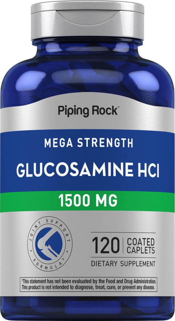 배관 바위 글루코사민 HCL 1500mg | 120의 모자 | 메가 힘 | 비 GMO & 글루텐 자유로운 보충교재