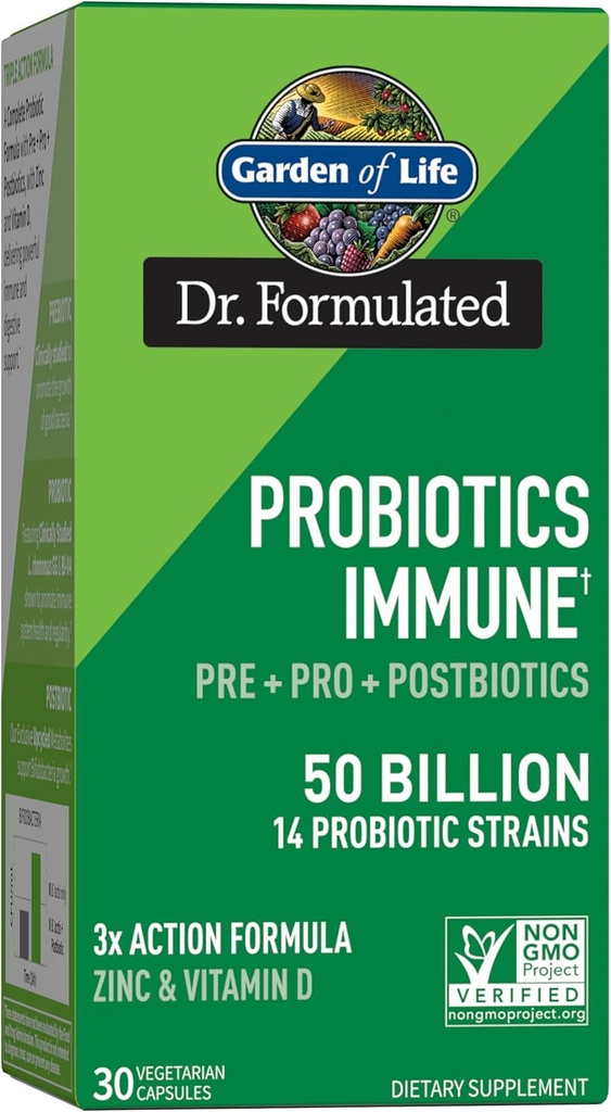 생활의 정원 Probiotics 면역, 30 채식 캡슐