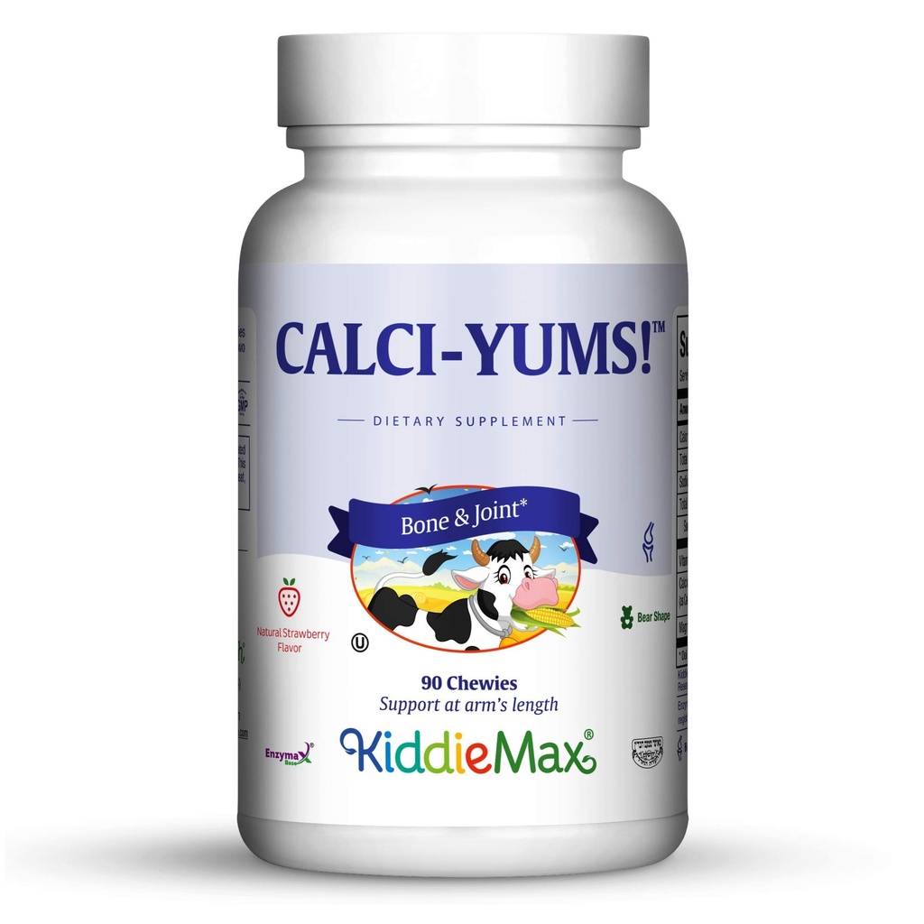 Maxi 건강 KiddieMax 칼슘 - CalciYum! - 맛있은 - 동물 모양 Chewies - Kosher (90 조사)