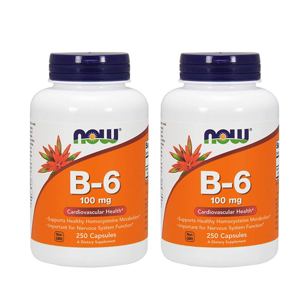 NOW 비타민 B-6 100mg,250 캡슐 (포장 2)