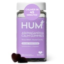 HUM Calm Ashwagandha Gummies for Women and Men, L-Theanine Ashwagandha Supplements for Daily Relaxation & Clarity Support, Vegan Fast Acting Gummy Formula, 혼합 Berry 맛, 60 구미