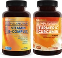 BioEmblem Turmeric Curcumin 보충 BioPerine 및 비타민 B-Complex