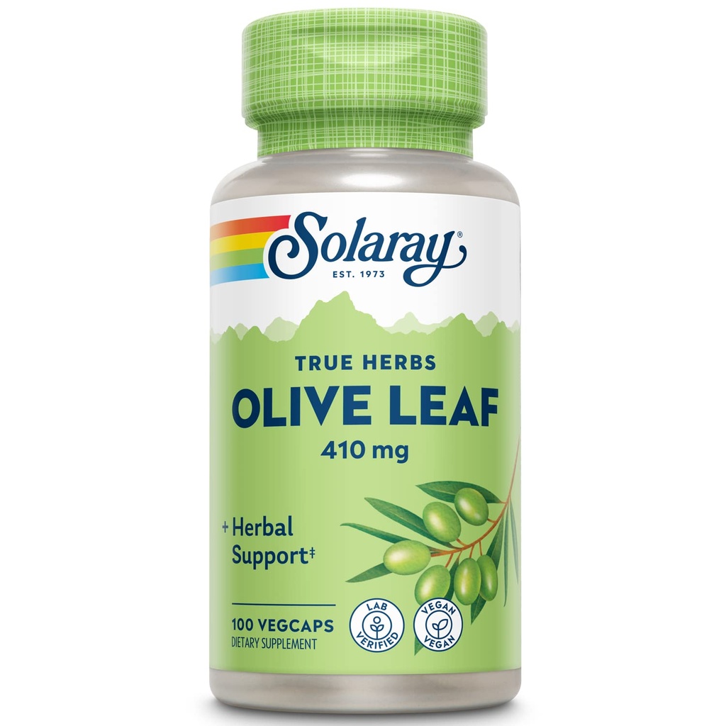 SOLARAY 올리브 리프 캡슐, 410 mg | 100 개