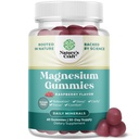 Sugar-Free Extra Strength Calm Magnesium Gummies for Adults - Elemental Mag - Sleep Aid Soft Chews 라즈베리 맛 - 바디 & 마음 Relaxation - 60 카운트가있는 마그네슘 시트레이트 구미