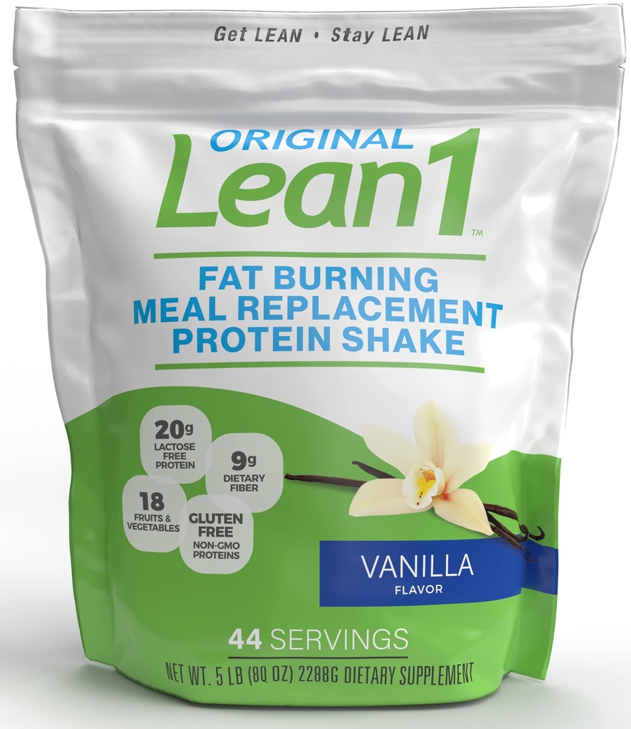 Lean1 Vanila, 식사 보충 단백질 셰이크, 5lb 부대에 있는 44의 서빙