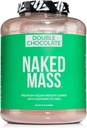 NAKED Vegan Mass - 더블 초콜릿 무게 게인 - 1,260 칼로리, 50G 단백질, 아무것도 인조, 모든 천연 초콜릿 단백질 분말, 비 GMO, 콩 & 글루텐 무료 - 8LB 대량 - 11 서빙