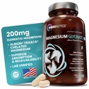 OmniBiotics 마그네슘 글리세린 보충교재 – 100% 순수한 Albion TRAACS Bisglycinate 잠, 근육, Nerve & 심장 건강을 위한 킬레이트 – 120 Vegan 캡슐