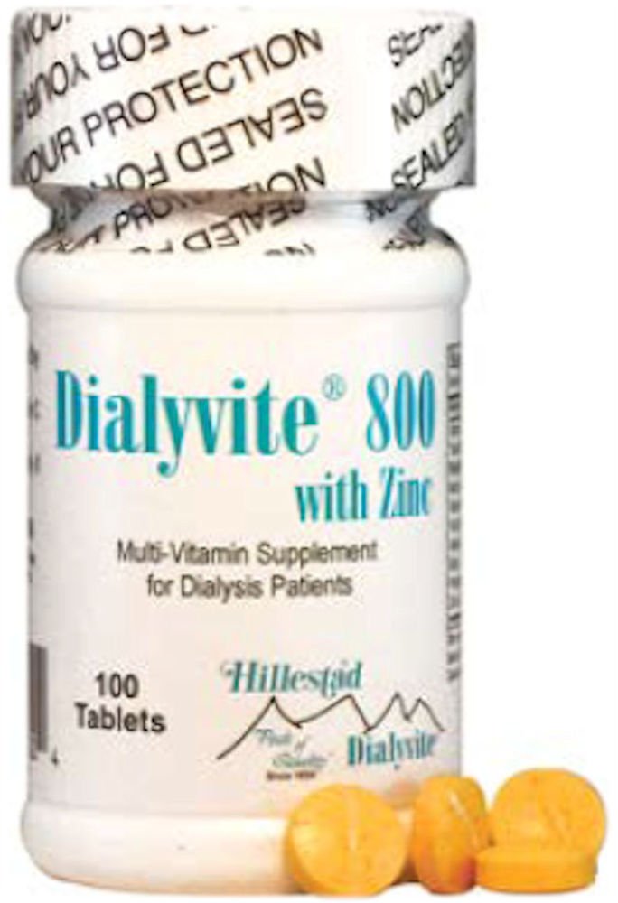 아연 50 mg - 100 정제를 가진 Dialyvite 800