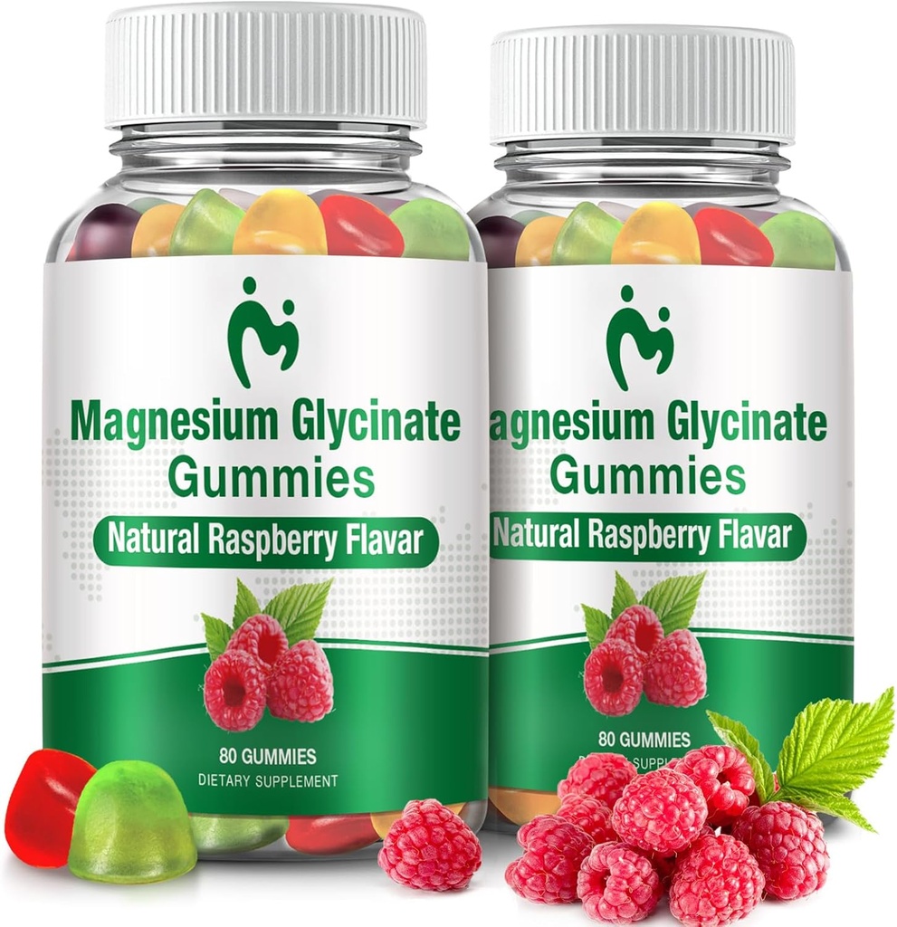 성인 & 아이를 위한 마그네슘 글리세라이드 Gummies, 잠을 위한 2개의 팩 Chewable Calm 마그네슘 Gummies, 마그네슘 글리세라이드 400mg, 긴장 & 근육 기복, 마그네슘 칼륨 보충교재