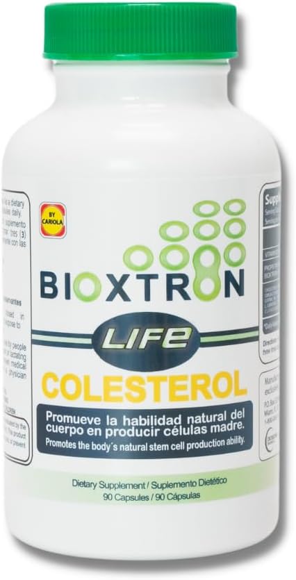 Bioxtron Life Cholesterol Natural AFA Stem Cell Supplement - 줄기 세포 생산 - 면역 시스템 지원 - Cholesterol 레벨 지원 - 관절 및 근육 지원 - 90 캡