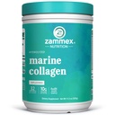Zammex Marine Collagen Peptides Powder Unflavored, Wild-Caught Fish Collagen Powder, 건강한 피부, 헤어, 관절, 유형 1 & 3 여성을위한 콜라겐 보충 - 믹스하기 쉬운. (32 서빙)