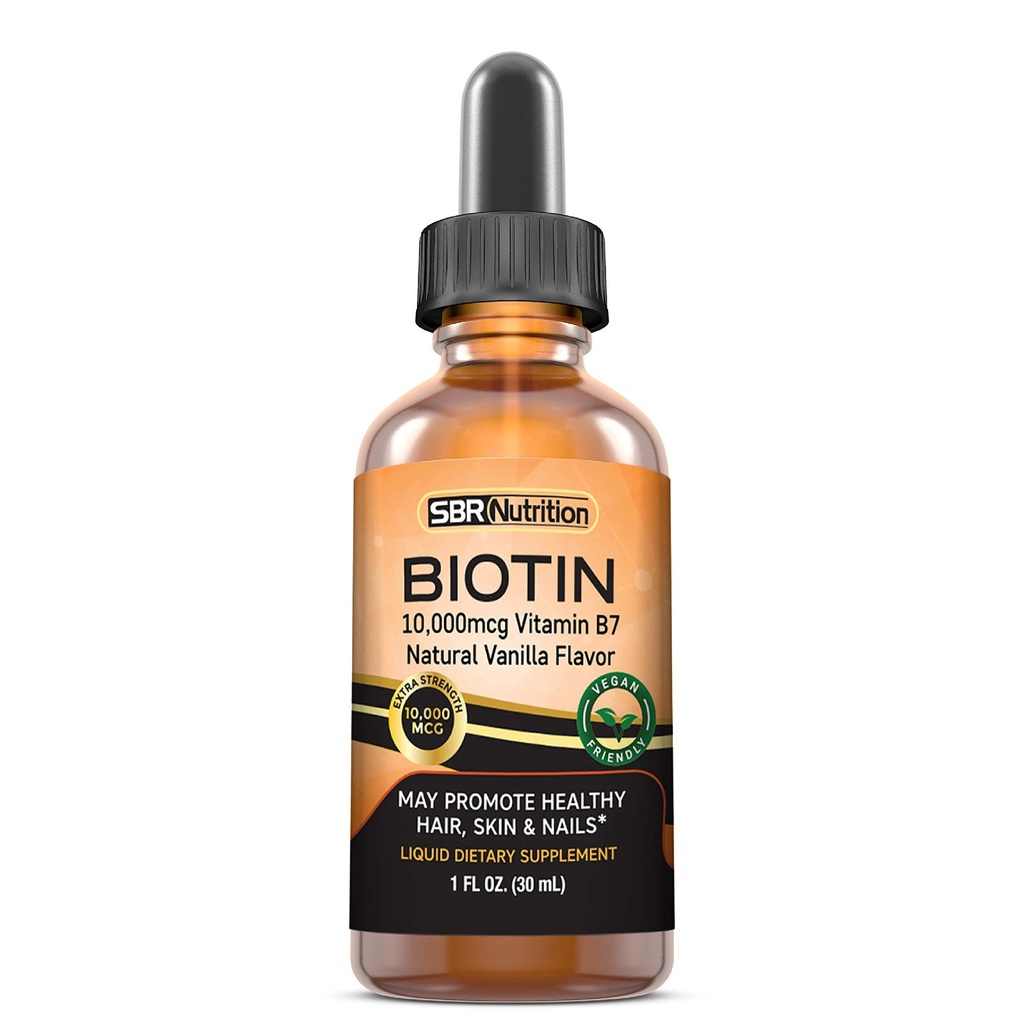 MAX 흡수 Biotin 액체 하락, 서빙 당 Biotin의 10000mcg, 60의 서빙, 인공 보존제 없음, Vegan 친절한, 건강한 머리 성장, 강한 못 및 Glowing 피부, 미국에서 만드는