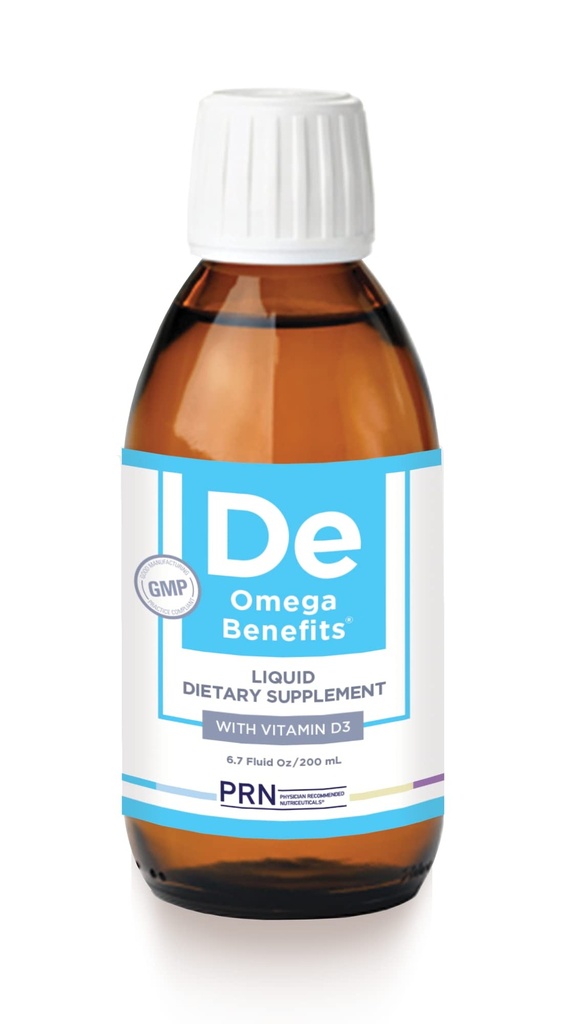 PRN DE 오메가 혜택 액체 보충 - 6.7 온스, 40 일 공급 - Re-Esterfied 오메가 3 Triglyceride 양식 1680mg EPA, 560mg DHA 및 비타민 D 건조 아이