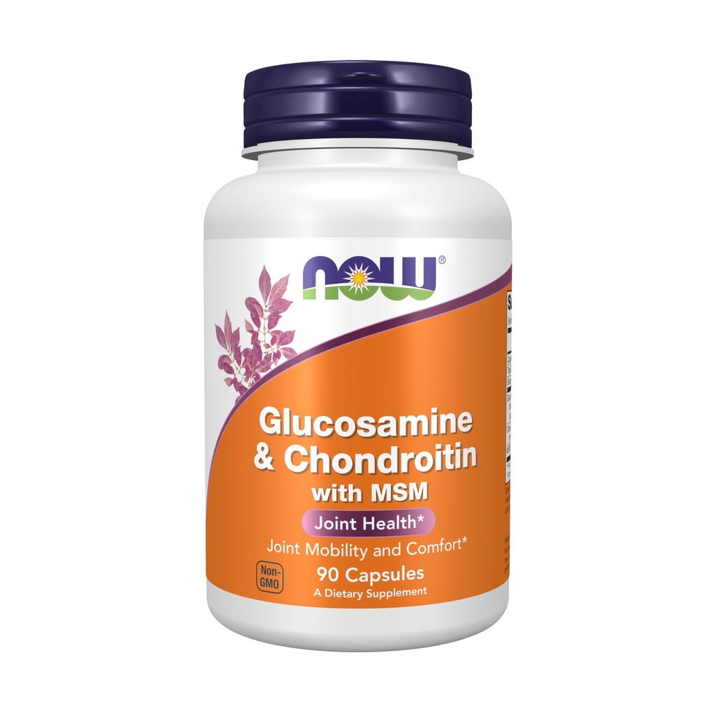 지금 식품 보충제, Glucosamine & Chondroitin MSM, 관절 건강, 이동성 및 편안함 *, 90 Veg 캡슐