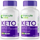 rize 실험실 - - 트림 라이프 랩 케토 캡슐 - 체중 감량 알약 - 최대 힘 공식, Keto + ACV 보충 (120 캡슐) 지원