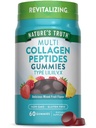 Nature's Truth Multi Collagen Gummies | 유형 I, II, III, V, X | 60 개 | Non-GMO 및 글루텐 프리 컴플레이션 | 혼합 과일 맛