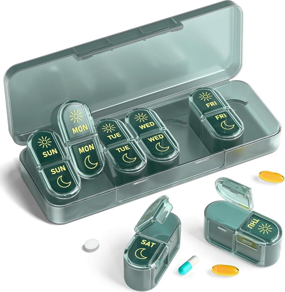 Pill 주최자 2 일, Am & Pm Pill 주최자 7 일, Meicine Pill Organinzer, Pill Box 7 일, 주간 Pill 주최자 여행, 비타민, 물고기 기름, 보조 식품