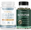 칼슘 D-Glucarate와 Sulforaphane Complex | 고급 Microbeadlet 호르몬 균형 보충 (60 인분)과 Vegan Gluten 무료 Non-GMO CDG 보충 (90 인분)