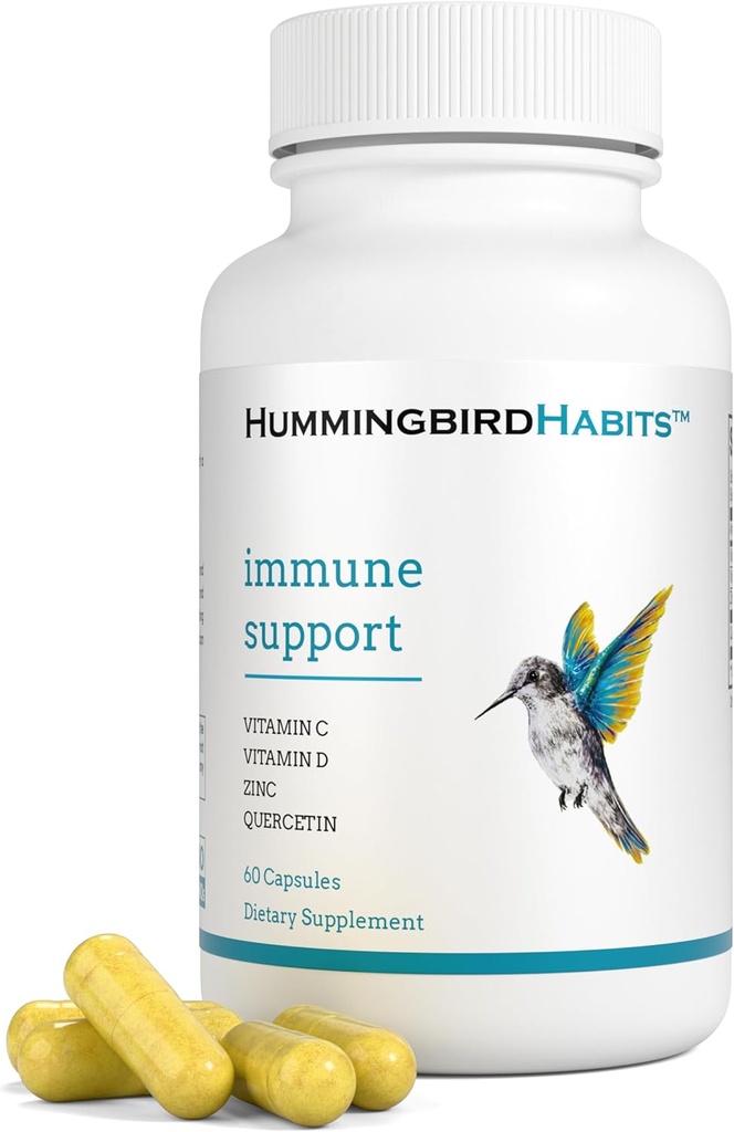 Immune 지원, 아연 Quercetin 비타민 C와 D 면역 복합체, Dihydrate Quercitin는 Immunity 지원, Vegan 보충교재 (60 캡슐)를 위한 아연 비타민 C D3를 가진 500를 보충합니다